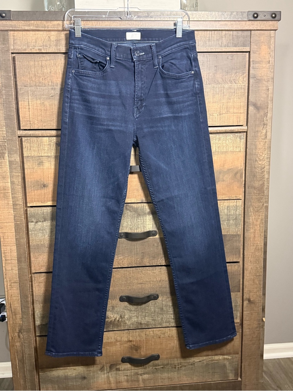 MOTHER Mid Rise Rider Ankle Jeans 28 Assemble In Kyoto Dark Wash Denim